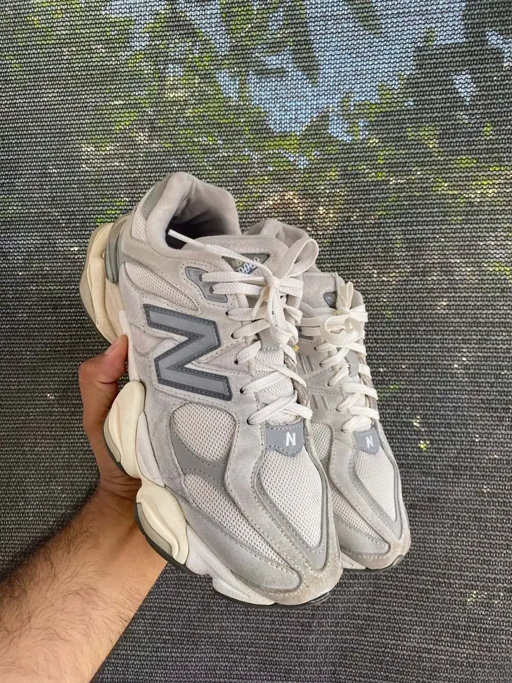 New Balance 9060 Light Grey White Sneakers